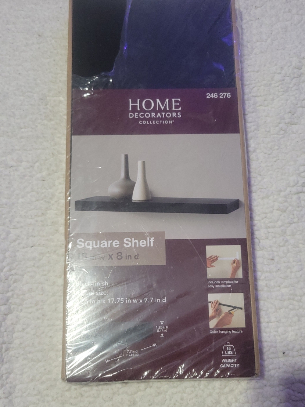 Black Square Wall Shelf